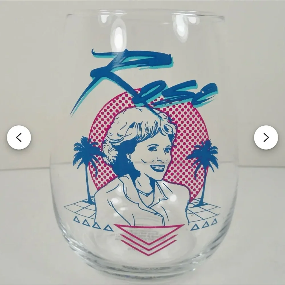 Golden Girls Stemless Wine Glasses Bioworld Retro